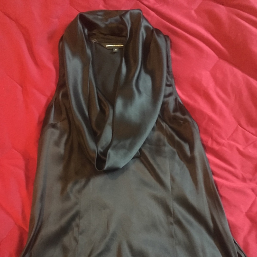 NWOT Express Black Satin Sleeveless Top